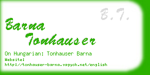 barna tonhauser business card